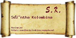 Sántha Kolombina névjegykártya